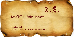 Král Róbert névjegykártya