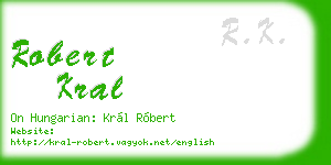 robert kral business card