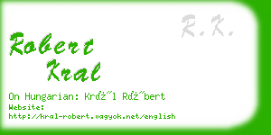 robert kral business card